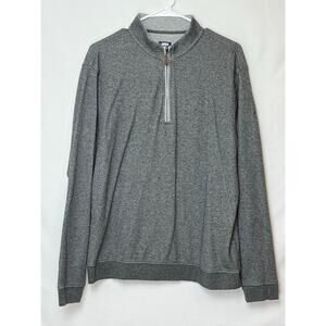 Johnnie-O Men's Large Gray 1/4 Zip Golf Pullover Performance Long Sleeve Top